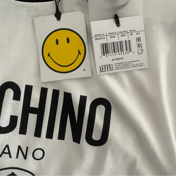 Moschino White T-Shirt for Men - Picture 5 of 7